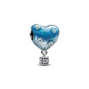 Pandora - Varmluftsballon blåt hjerte charm i sølv - 793595c01