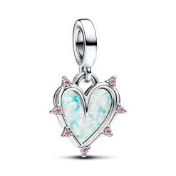 Pandora - Venskabs charm i sølv med opal - 793434c01