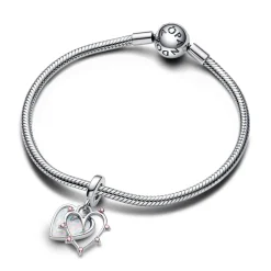 Pandora - Venskabs charm i sølv med opal - 793434c01