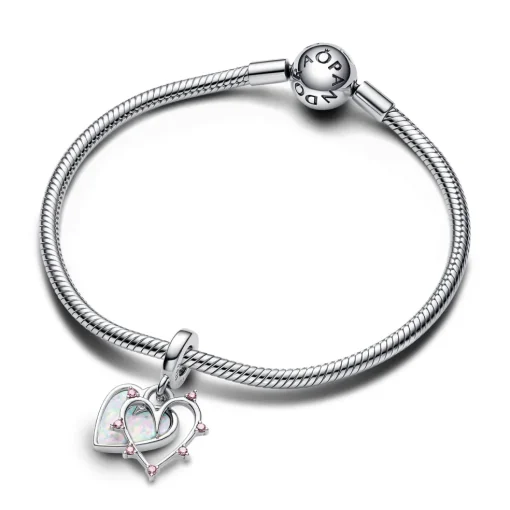 Pandora - Venskabs charm i sølv med opal - 793434c01