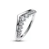 Pandora - Wishbone sølv ring med sten - 192320c01