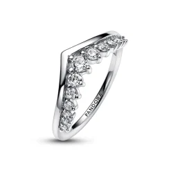 Pandora - Wishbone sølv ring med sten - 192320c01