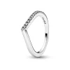 Pandora - Wishbone sølv ring med sten - 192394c01