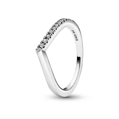Pandora - Wishbone sølv ring med sten - 192394c01