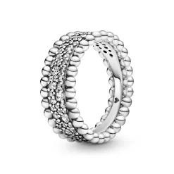 198676- Pandora sølv ring med sten