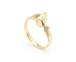 Per Borup - Linn 14kt ring med rillet mønster - 1160R