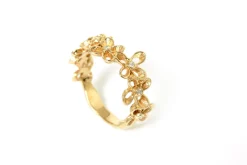 Per Borup - Violina 14kt ring med blomster og diamanter - 947R