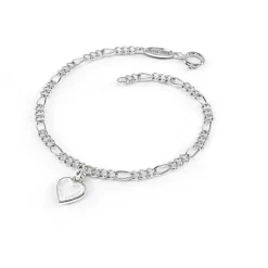 Pia&Per - Armbånd til børn med hvidt emalje hjerte - 2250503