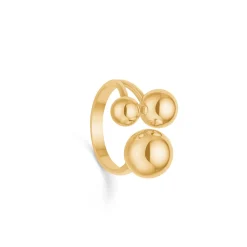 Randers Sølv - 14 karat guld kugle ring - 242708F