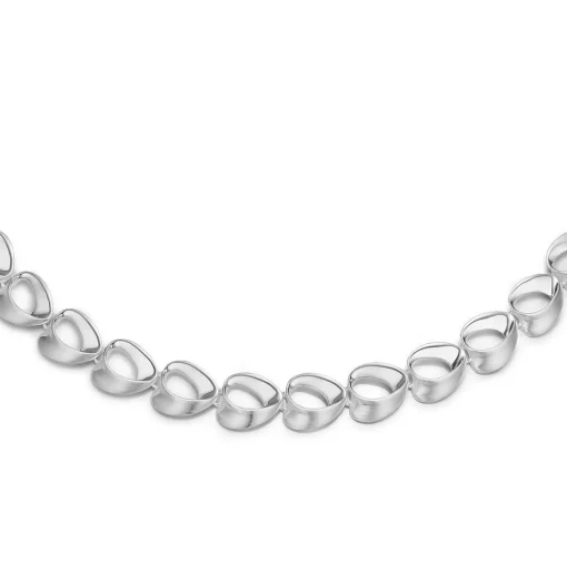 Randers Sølv - Sølv collier i mat og blanke led - 160907