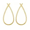 Øre Hoops stor forgyldt blank - 5361-2-BLANK