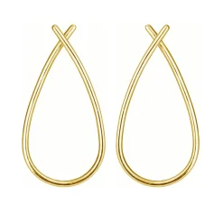 Øre Hoops stor forgyldt blank - 5361-2-BLANK