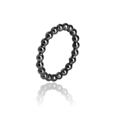 1664-3 - Ring i oxyderet sølv