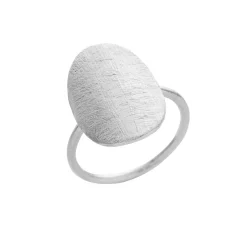 1697-1 - Ring i sølv med en oval plade