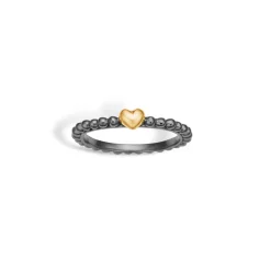 Ring i sort rhodineret sølv fra Blossom - 25611486