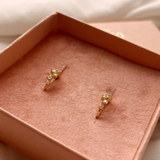 Scrouples - 14 karat creoler med diamanter - 124325