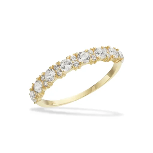 Scrouples - 8 karat guld alliance ring med sten af zirkonia - 715133
