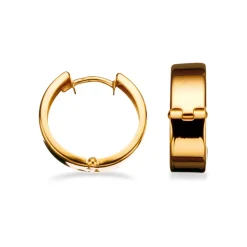 Scrouples - 8 karat guld creoler med klik lås - 12653