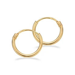 Scrouples - 8 karat guld creoler, 1,2x11mm - 10113