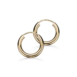Scrouples - 8 karat guld creoler, 15mm - 19233
