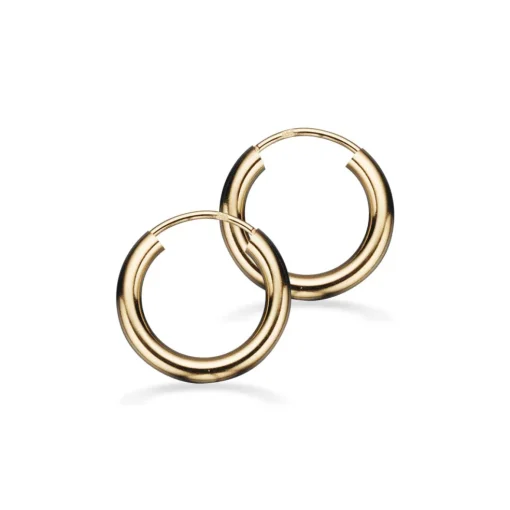 Scrouples - 8 karat guld creoler, 15mm - 19233