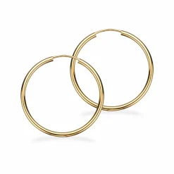 Scrouples - 8 karat guld creoler, 30mm - 11303