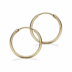 Scrouples - 8 karat guld creol, 1,4x20mm - 10143