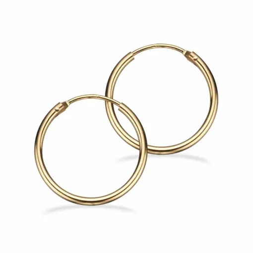 Scrouples - 8 karat guld creol, 1,4x20mm - 10143