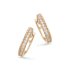 Scrouples - 8 karat guld creoler med sten - 115763