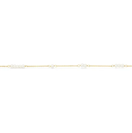 Scrouples - 8 karat guld halskæde med perler - 34153h,m