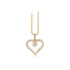 Scrouples - 8 karat guld hjerte vedhæng med 5 diamanter - 214843