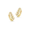 Scrouples - 8 karat guld kugle creoler, 12mm - 122333