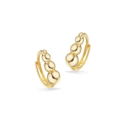 Scrouples - 8 karat guld kugle creoler, 12mm - 122333