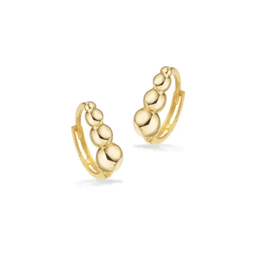 Scrouples - 8 karat guld kugle creoler, 12mm - 122333