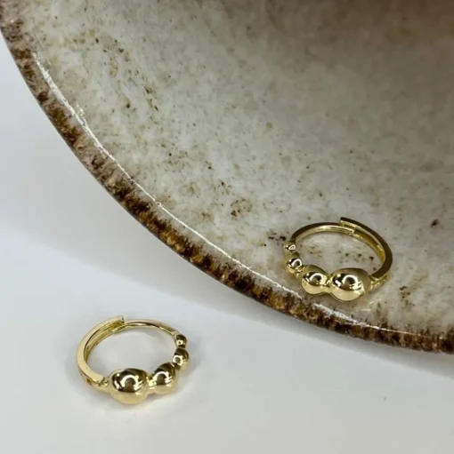 Scrouples - 8 karat guld kugle creoler, 12mm - 122333