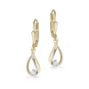 Scrouples - 8 karat guld øreringe i dobbelt dråbe design - 124364