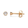 Scrouples - 8 karat guld ørestikker med sten, 3mm - 112033