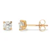 Scrouples - 8 Karat guld øreringe med sten, 4mm - 118173