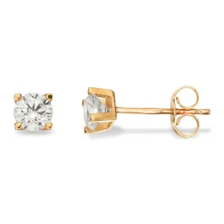Scrouples - 8 Karat guld øreringe med sten, 4mm - 118173