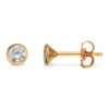 Scrouples - 8 karat guld øreringe med zirkonia sten, 4mm - 112053