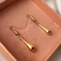 Scrouples - 8 karat guld ørehængere med dråber - 124553