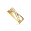 Scrouples - 8 karat guld ring med stenrække i zirkonia - 714003