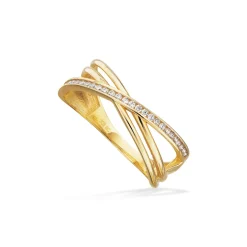 Scrouples - 8 karat guld ring med stenrække i zirkonia - 714003