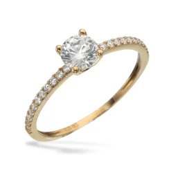 Scrouples - 8 karat guld ring med sten af zirkonia - 711863