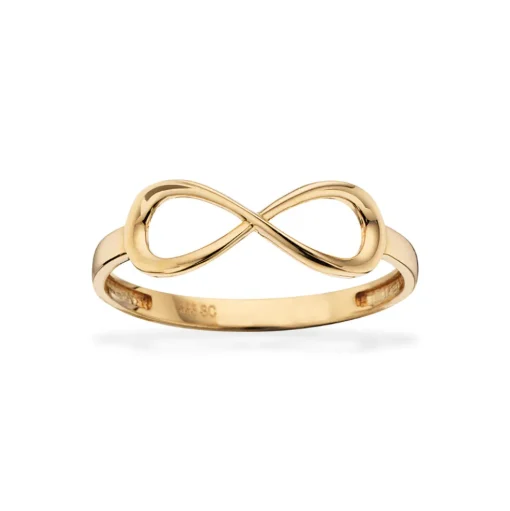 Scrouples - 8 karat guld ring med uendelighedstegn - 709673