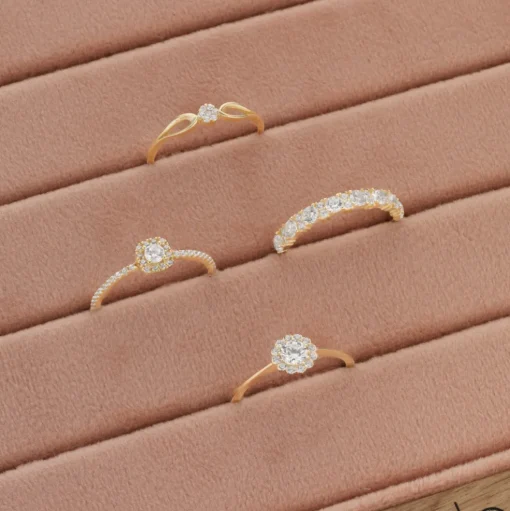 Scrouples - 8 karat guld ring med rosette - 715123