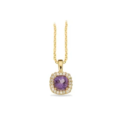 Scrouples - 8 karat guld rosette vedhæng med ametyst - 214373