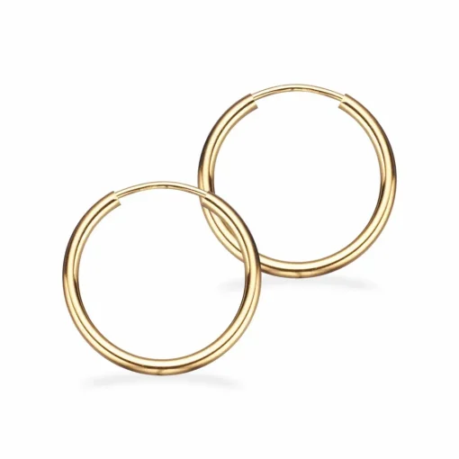 Scrouples - 8 karats guld creoler, 20mm - 11203