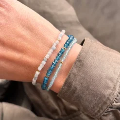 Scrouples - Blå apatite quartz armbånd - 39832a,m
