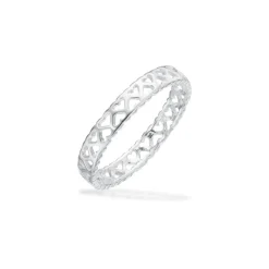 Scrouples - Bånd ring med åbne hjerter - 730232